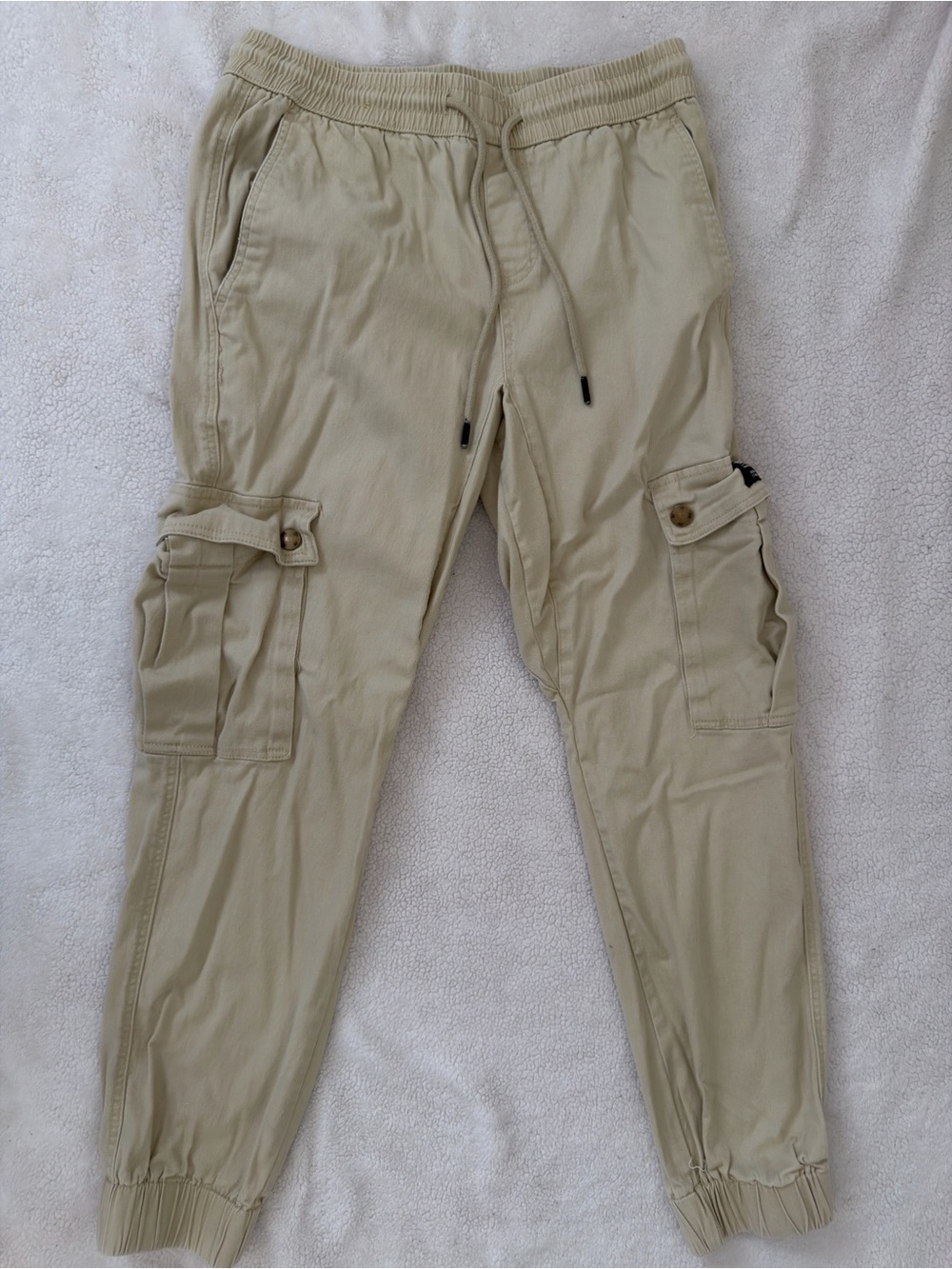 Wesc Men's Khaki Cargo Jogger Pants